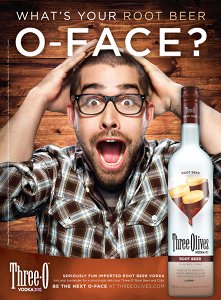 Three Olives Vodka Root Beer print ad